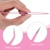 2Pcs Lash Tweezers For Eyelash Extensions,Fiber Tip Lash Tweezers,Precision Stainless