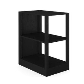 Martha Stewart Kayden Home Office Modular 2-Tier Bookshelf with Open Storage and 2 Shelves in Black