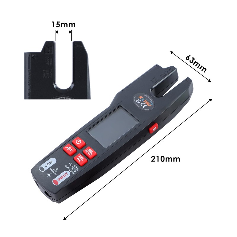KATSU Digital Multimeter U Shape Clamp Meter 9999 Counts Portable