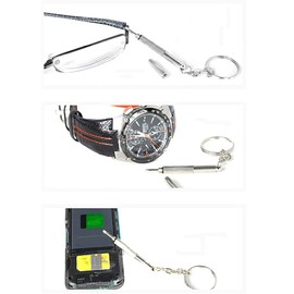 Best Shopper - 3 in 1 Mini Eyeglass Screwdriver Repair Kit - Optical Sunglasses Frames Keychain Screwdriver – Repair Tool for Jewelry, Watches & Laptop| Flat Head, Phillips, Hex Shape