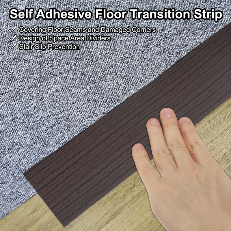 PATIKIL Self Adhesive Floor Transition Strip 10 ft x 3"