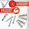 CrimsonMark 20Pcs Zinc Self Drilling Drywall Anchors and Screws kit