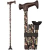 NOVA Folding Cane, Walking Cane with Quad Tip, Foldable &
