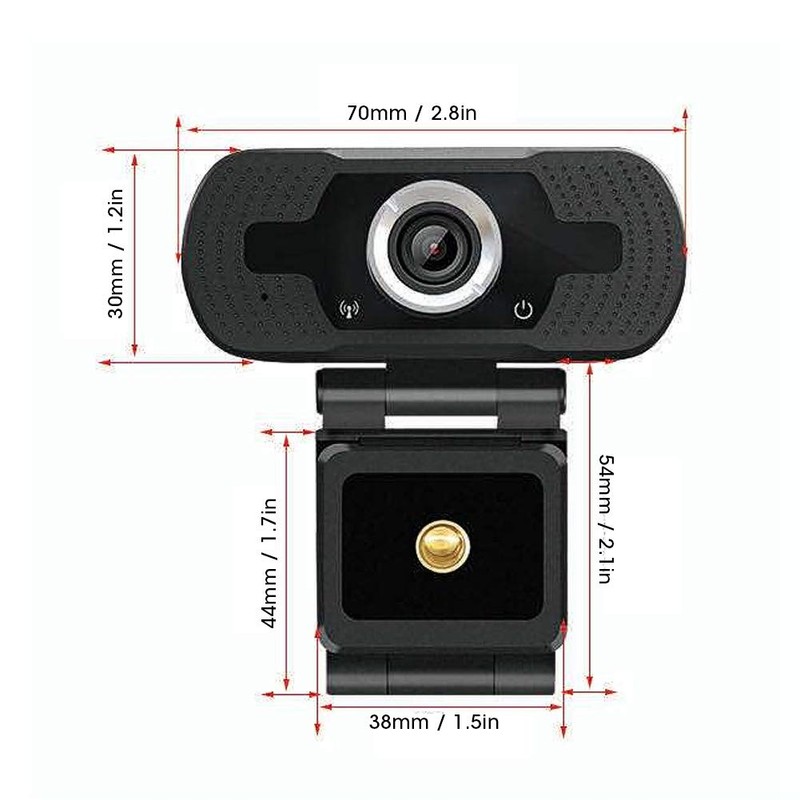 HD Webcam with Microphone, HD 1080P 2MP USB Webcam Desktop