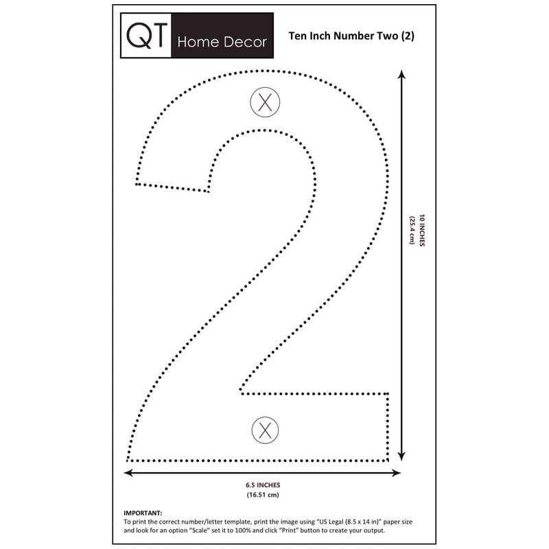 QT Modern House Number - EXTRA LARGE 10 inch BLACK