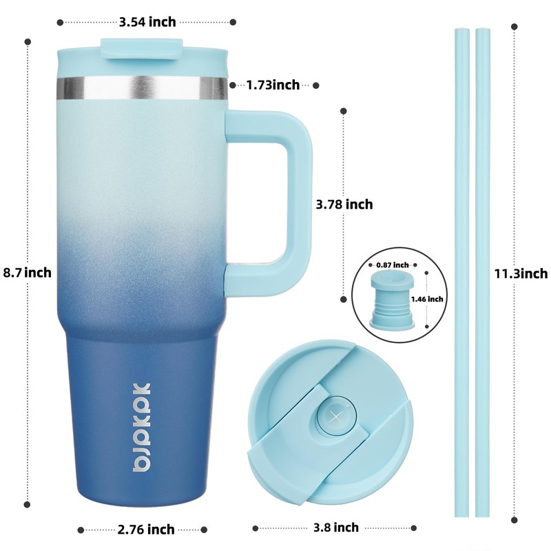 BJPKPK Tumbler With Handle 30 oz Stainless Steel Insulated Tumbler