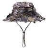 Huakunda Men's Boonie Hat Wide Brim Camouflage Rounded Hats Foldable