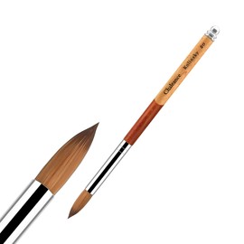 Chaleance Acrylic Nail Brush for Acrylic Powder, 20# Nail Brush for Acrylic Application, 100% Oval Kolinsky Sable Nail Brush, Nail Art Painting Tool