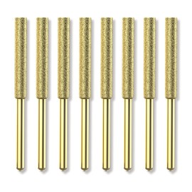 EzzDoo Bits - Ruedas de afilar de diamante bañadas en titanio - Limas de motosierra 5/32 de alta dureza para afilador eléctrico de motosierra 8 unidades (5/32 pulgadas, 4.0 mm)