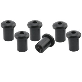 Musiclily Pro 5mm Steel Top Mounting String Ferrules for Electric Guitar, Black (Set of 6)