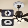 Semetall 2Pcs Lighting PU Ceiling Medallion,White Ceiling Medallion 10 inches