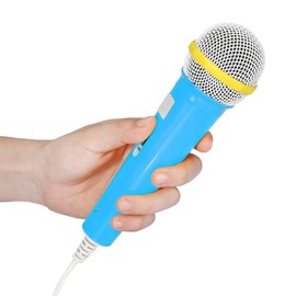 Microphone, Portable Lightweight Childrens Toy Mic, Create A Happy Party Environment, Childrens Karaoke, Childrens Musical Toys (Blue)