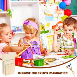 Wood Canvas Boards Unfinished Wooden Panel Boards Paint Pouring Panels for Painting Drawing Home Decor(12 Pieces,3 Sizes)