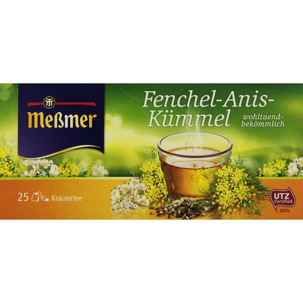 Meßmer Fenchel/Anis/Kümmel 25 TB, 50 g Packung