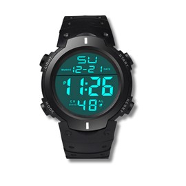 AUCANNIO Mens Digital Watches,Waterproof Outdoor Sports Watch Men with Light/Alarm/Calendar Functions/LED Backlight/Chronograph for Kids Student Men Woman Running Outdoors