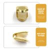 HEALLILY 2pcs Gold Plated Small Single Tooth Cap Hip Hop