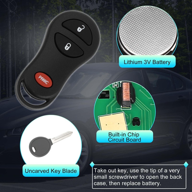 X AUTOHAUX 2 Set 315MHz GQ43VT17T Keyless Entry Remote Ignition