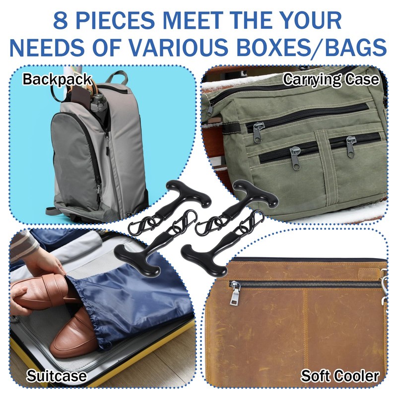 8 Pack Replacement Zipper Pulls Compatible with RTIC and Other