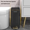 KSSKSS 2.6 Gallon Slim Bathroom Trash Can with Soft-Close Foot