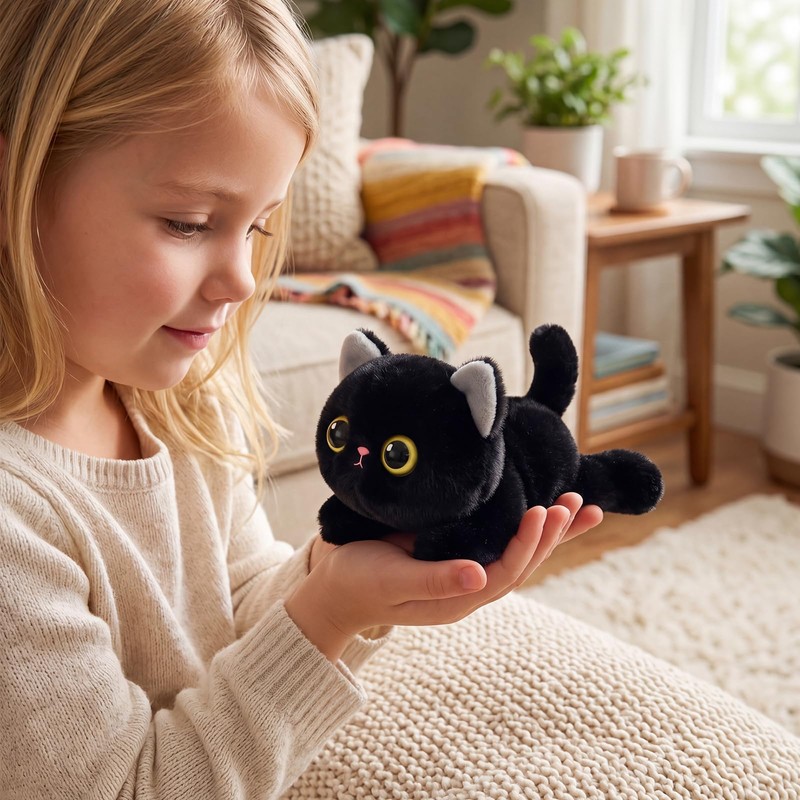 Ditucu Cute Black Cat Plush Soft Kitten Kitty Stuffed Animal
