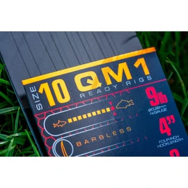 Korda Guru QM1 4" Bait Bands Hair Rigs Barbless (Size 14 6lb) | Pre-Tied Hair Rigs for Carp Fishing with Bait Band | Ideal for Pellets, Wafters, Boilies, and Maggots | 10 Pack