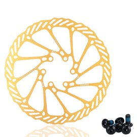 HOUSON Bicycle Brake Disc, 160mm 180mm MTB Discs for Road Bike, Mountain Bike, MTB, BMX, City Bike, G3 180MM Gold