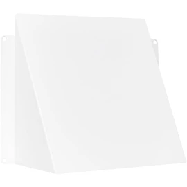 Vent Systems 150 x 150 mm / 6" x 6" Inch Vent Cover - Galvanized Steel Air Vent Deflector/Dryer Vent Cover - White Rectangular Vent Hood for External Ventilation - Outdoor Metal Cap/Metal Grid