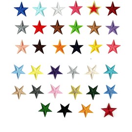 LiJuanWang Mini iron-on patches stickers, 34 pieces patches for iron-on, patches for iron-on, patches Velcro, patches for iron-on, embroidered patches, for hat, jeans, jackets, backpacks, DIY