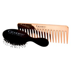 2 Pack Hair Brush and Comb Brush for Women - Ideal for Wet or Dry Hair, Detangling Hair Brush for Natural Long, Thick, Thin and Curly Hair (Black)