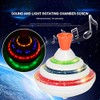 Push Down Spinning Top Toy with LED and Music Peg-top