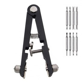Omninmo Watch Spring Bar Plier Metal Bracelet Remover Replace Removing Tool Tweezer Kit with 8pcs Pins Forks Replacement Wrist Strap Removal Set for Watch Wrist Bands Strap Removal Repair Fix Kit