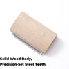 French Bulldog Brush for Shedding, Palm-Grip Wooden Grooming Comb