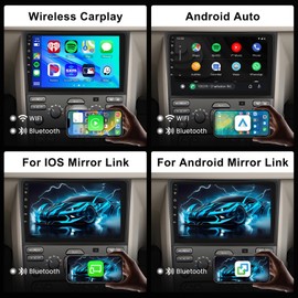 [2G+64G] Car Stereo for Volvo XC90 2004-2013 Android Head Unit, Wireless Carplay Android Auto Mirror Link, 10.1 Inch Touch Screen Car Radio GPS,Bluetooth, WiFi, FM RDS Radio,BT/SWC/EQ