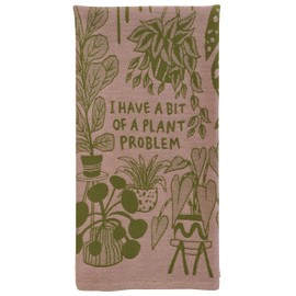 Blue Q Woven Funny Dish Towel ~ I Have a Bit of a Plant Problem. 100% Cotton, Soft, Super-Absorbent