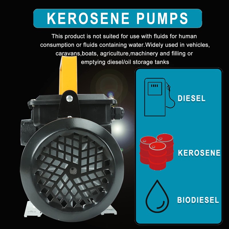 110V AC 550W Self Priming Electric Transfer Pump, 60L/min Oil