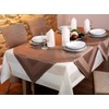 texpot Tablecloth 80 x 80 cm Mocha Brown Satin Edge
