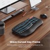 MEETION Wave Ergonomic Keyboard and Mouse Wireless, USB/Bluetooth Wave Ergo
