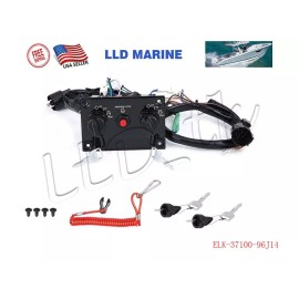 LLD_TK Suzuki Outboard Dual Engine Ignition Key Switch Panel 37100-96J15 37100-96J16