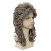 Cariniss 80s Style Mullet Costume Wig with Sunglasses, Long Wavy