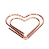 100Pcs Paper Clips Rose Gold Unique Shape Electroplating Process Lightweight