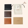 MASSENI Men's Luxury Italian Leather Bifold Wallet, Coin Pocket, Tan