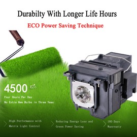 EWO'S ELP91 Replacement lamp Bulb for Epson-ELPLP91-BrightLink 695Wi 685Wi-PowerLite 680 685W 685Wi EB-680 EB-680S EB-685W EB-685Wi EB-685Ws EB-695Wi Projectors
