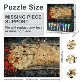 Street Graffiti Puzzles for Adults 1000 Pieces, Random Collage of Paper Pieces and Words Jigsaw Puzzles, Adult Puzzle for Adults, Educational Fun Games or Toys for Elders Friends 20X27 INCH