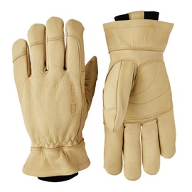 Hestra Job Cow Driver HD Work Glove I Thermal Insulated Leather Multi-Use Winter Gloves for Everyday Craftsmanship and Construction - Tan - 10