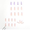 SINLOV 24pcs Coffin Fake Nails Glitter Bling Press on False