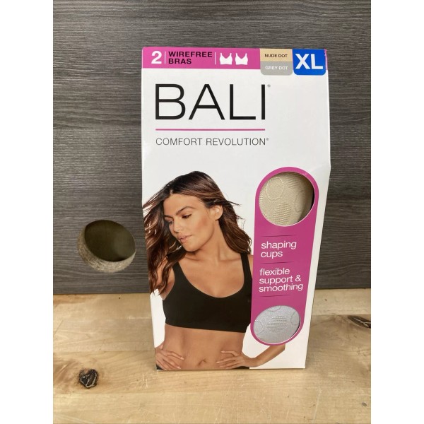 Bali 2 Bali Comfort Revolution Wire Free Shaping Bra Grey/Nude