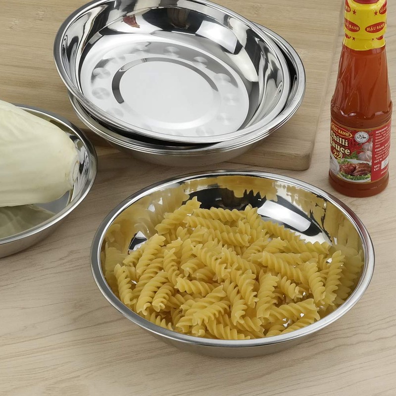 Gitany 6 Sets Round Dinner Plate Dish Food Holder Plates,