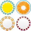 Yunox Diatomaceous Earth Coasters Round Retro Floral Pattern Set of