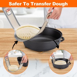 Sourdough Silicone Bread Sling - Non-Stick & Easy Clean Silicone Bread Mat for Dutch Oven. Reusable With Extra Long Handles Silicone Bread baking Supplies tools accessories ((2 Orange & Gray)