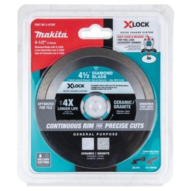 MAKITA X-Lock 4-1/2 in. Continuous Rim Diamond Blade for Ceramic and Granite Cutting E-073